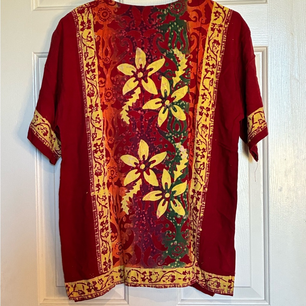 Artisan Ny Red and Yellow Floral Blouse - Picture 4 of 7